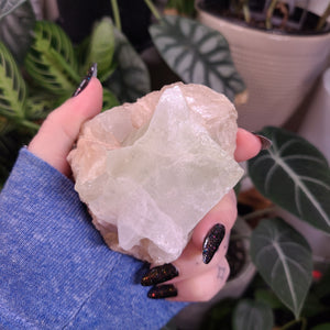 Peach Stilbite with Green Apophyllite Specimen