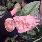 Load image into Gallery viewer, Carnelian x Flower Agate Palm Stones
