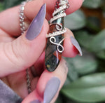 Load image into Gallery viewer, African Bloodstone Necklace in Silver
