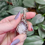 Load image into Gallery viewer, Botswana Agate Necklace in Silver
