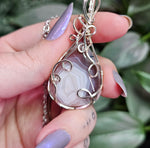 Load image into Gallery viewer, Botswana Agate Necklace in Silver
