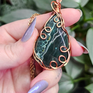 Ocean Jasper Necklace in Copper