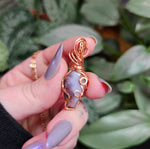 Load image into Gallery viewer, Moss Agate Mini Coffin Necklace in Copper
