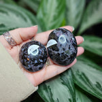 Load image into Gallery viewer, Indigo Gabbro Palm Stones - Intuitively Chosen
