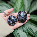 Load image into Gallery viewer, Indigo Gabbro Palm Stones - Intuitively Chosen
