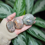 Load image into Gallery viewer, Black/Peach Moonstone Palm Stones - Intuitively Chosen
