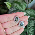 Load image into Gallery viewer, Amethyst Stalactite Stud Earrings ~ E

