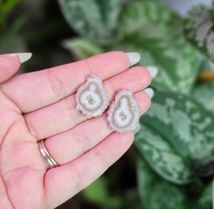 Amethyst Stalactite Stud Earrings ~ C