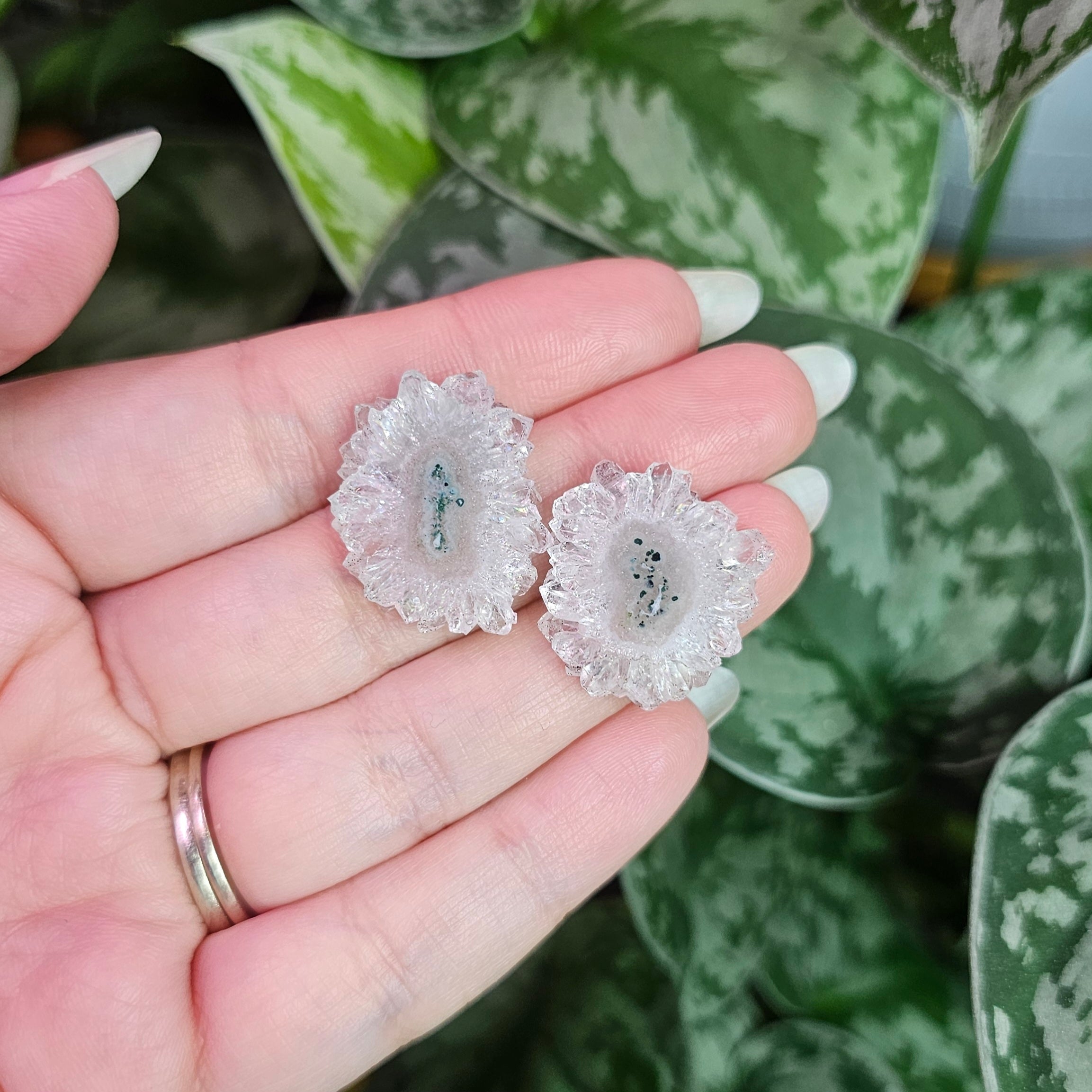 Amethyst Stalactite Stud Earrings ~ A