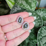 Load image into Gallery viewer, Amethyst Stalactite Stud Earrings ~ E
