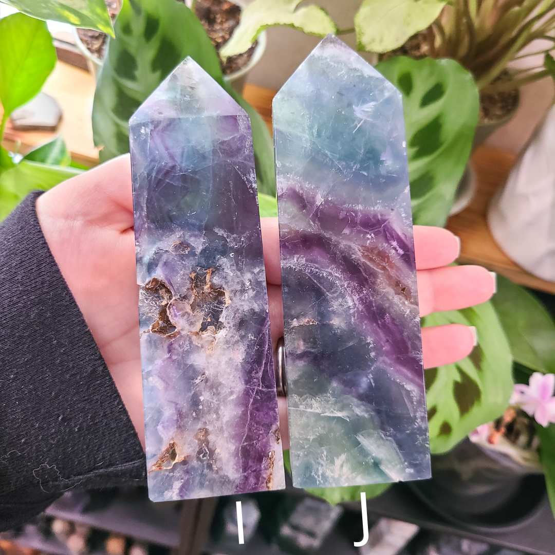 Rainbow Fluorite Obelisks - Large