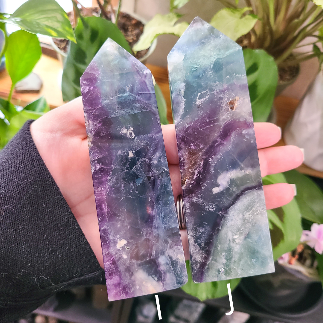 Rainbow Fluorite Obelisks - Large