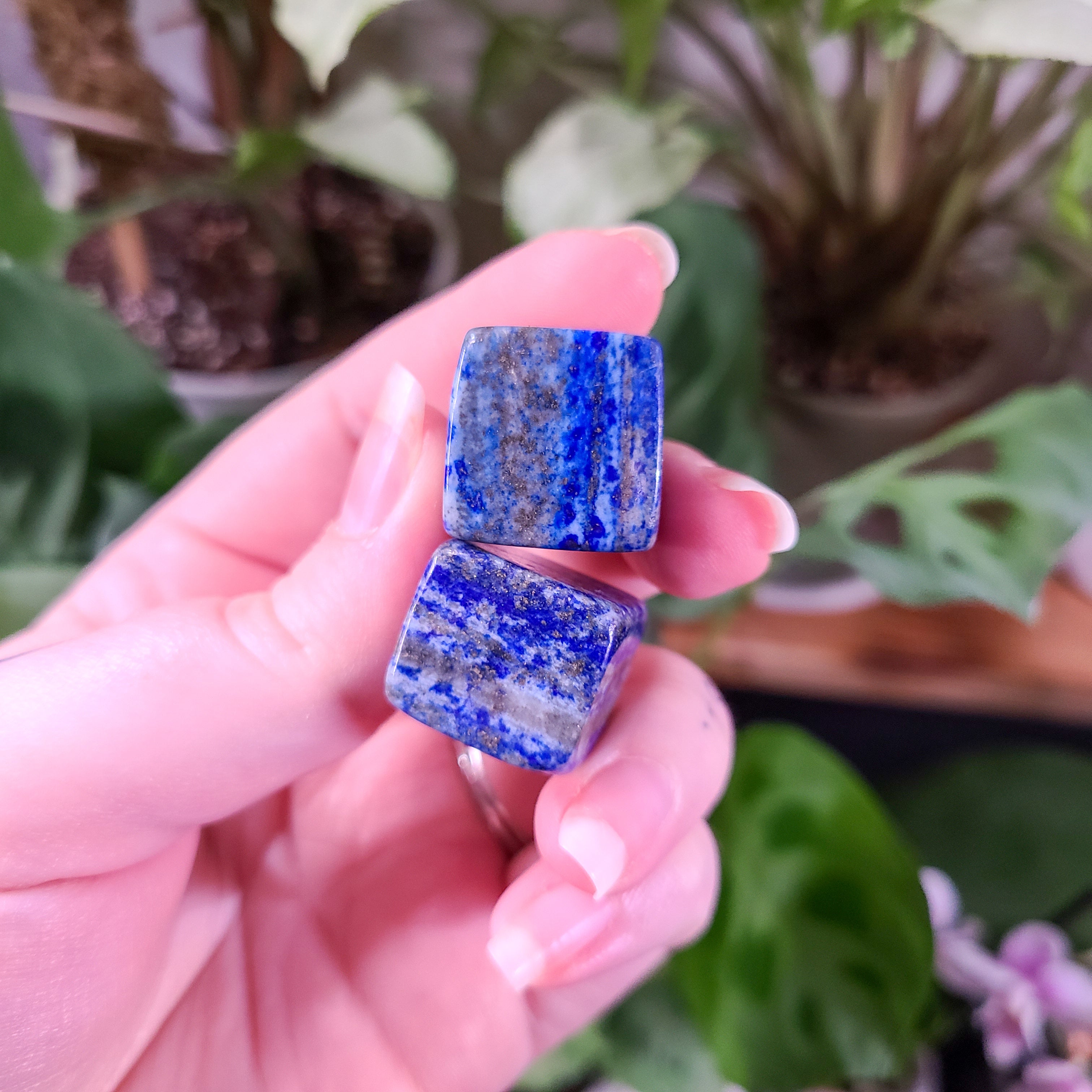 Lapis Lazuli (old stock) Tumbled Cubes - Intuitively Chosen