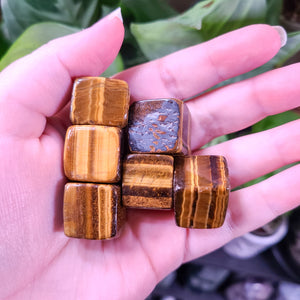 Tiger's Eye Tumbled Cubes - Intuitively Chosen