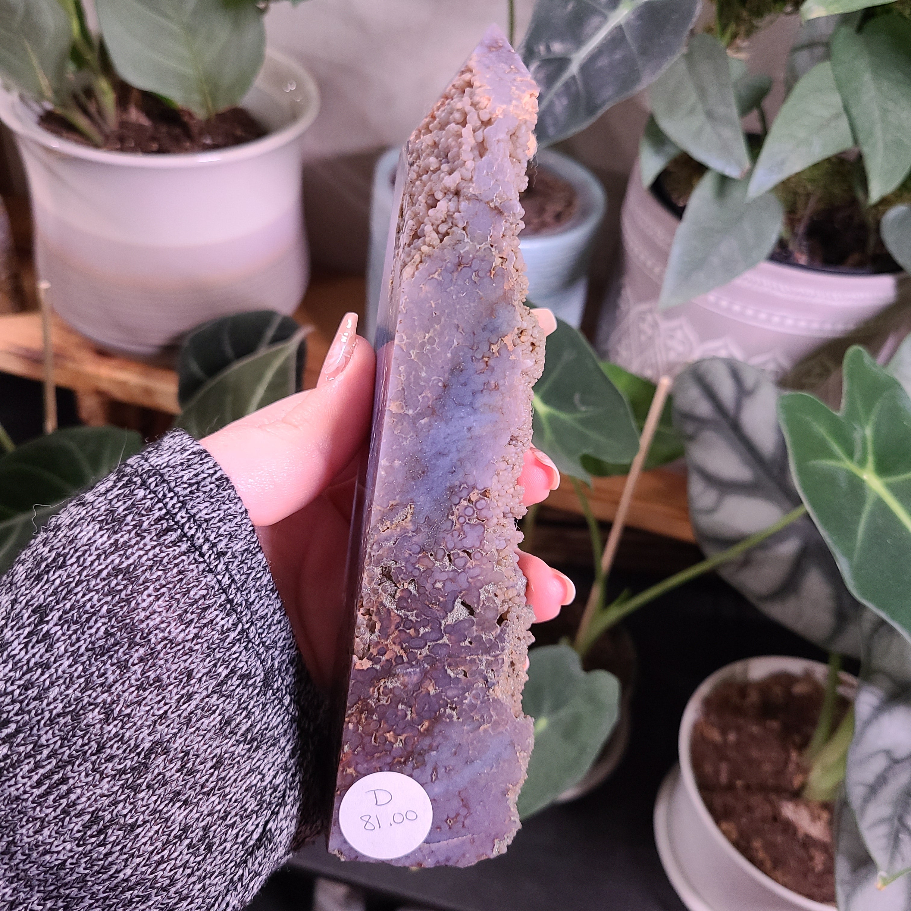 Grape Agate Obelisk - D