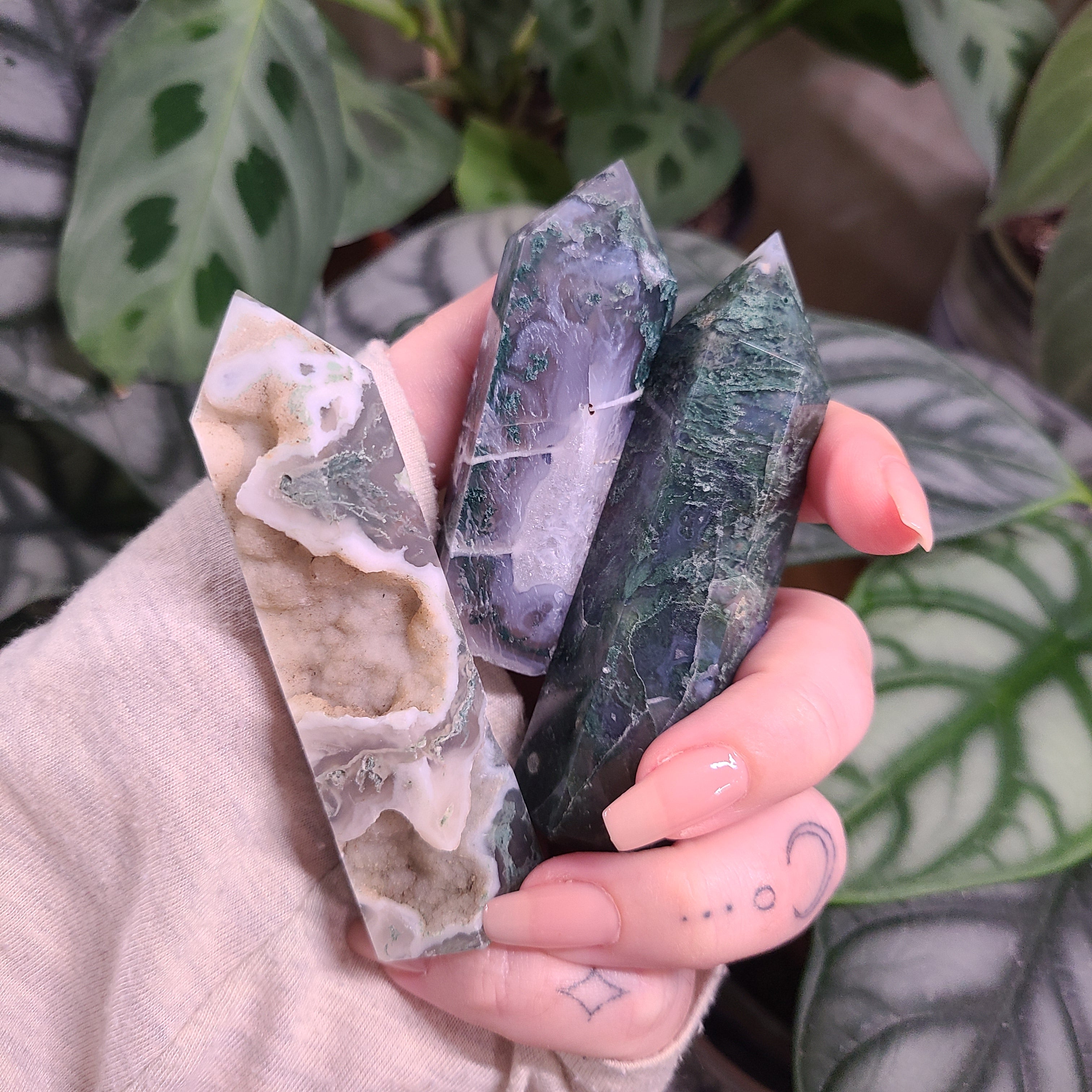 Moss Agate Towers - Medium