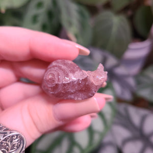 Strawberry Quartz - Red Aventurine - Mini Snail Carvings - Intuitively Chosen