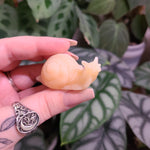Load image into Gallery viewer, Orange Calcite Small Snail Carving
