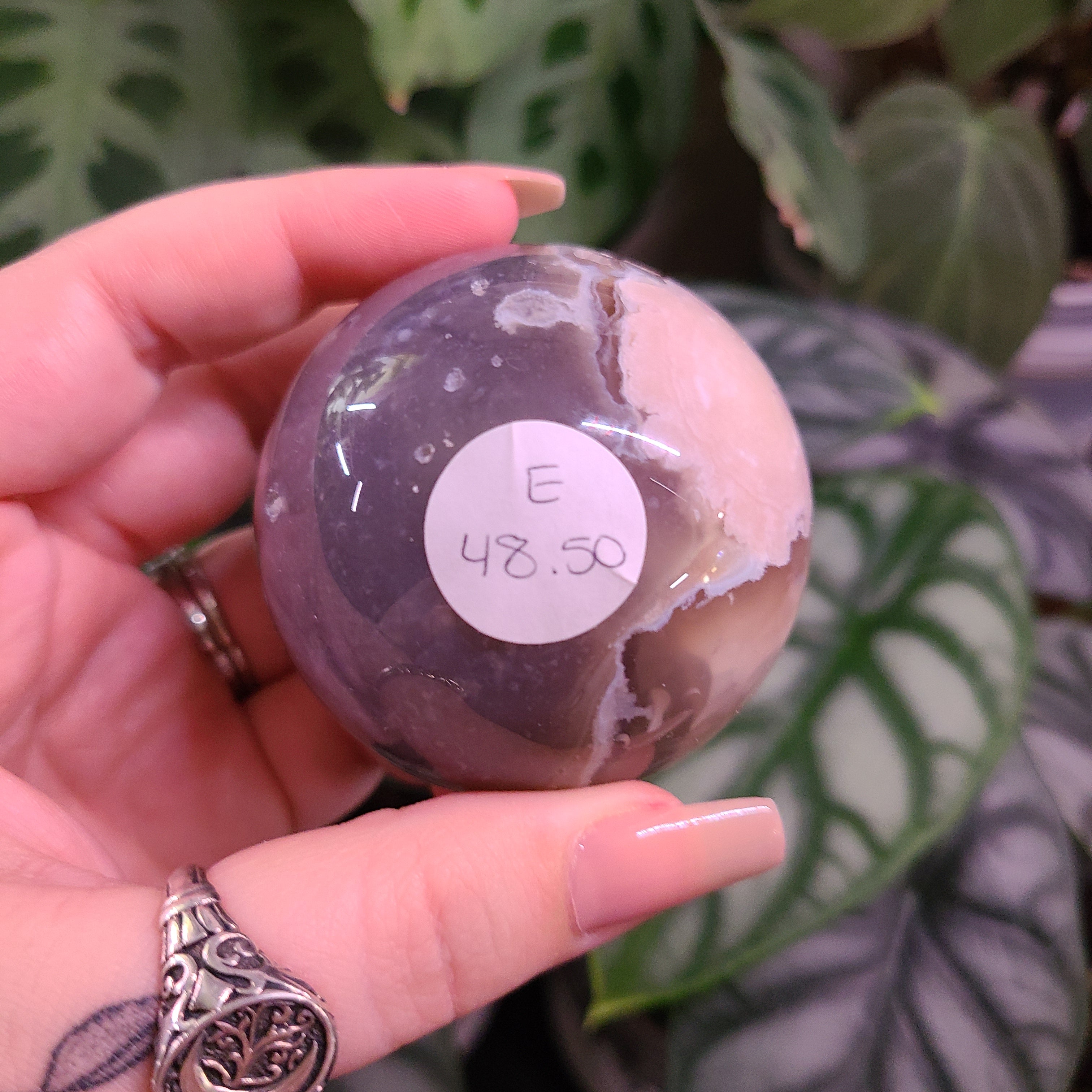 Dark Flower Agate Spheres - Large