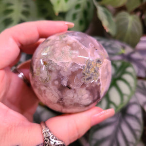 Dark Flower Agate Spheres - Large