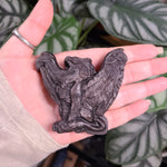 Load image into Gallery viewer, Silver Sheen Obsidian Griffin Carving
