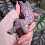 Load image into Gallery viewer, Silver Sheen Obsidian Angel Carving - Please read note in description
