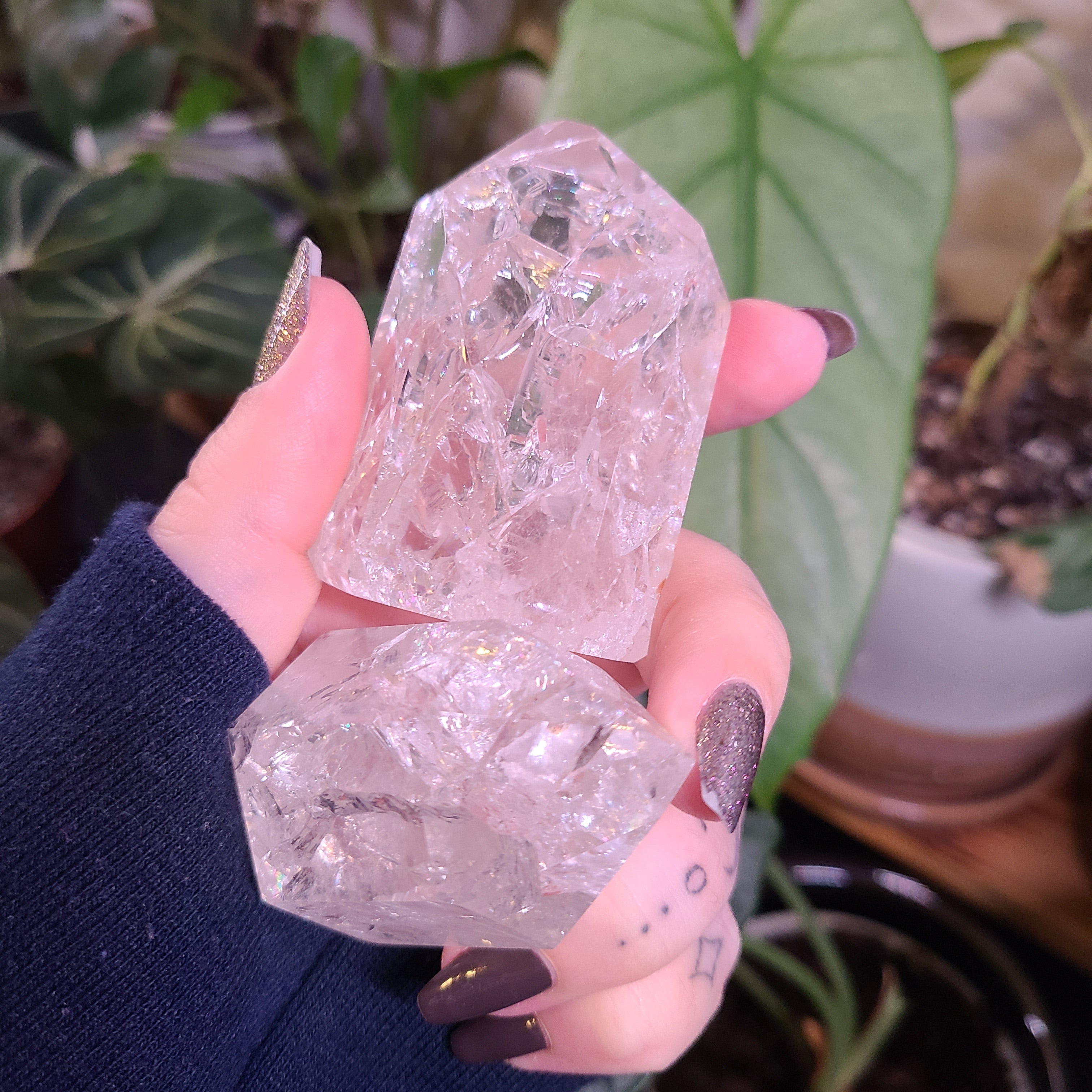 Crackle Quartz Towers