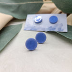 Load image into Gallery viewer, Soft Blue Round Stud Earrings
