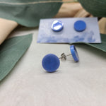 Load image into Gallery viewer, Soft Blue Round Stud Earrings
