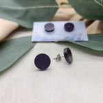 Load image into Gallery viewer, Deep Purple Stud Earrings

