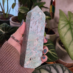 Load image into Gallery viewer, Amazonite with Smoky Quartz Tower - D
