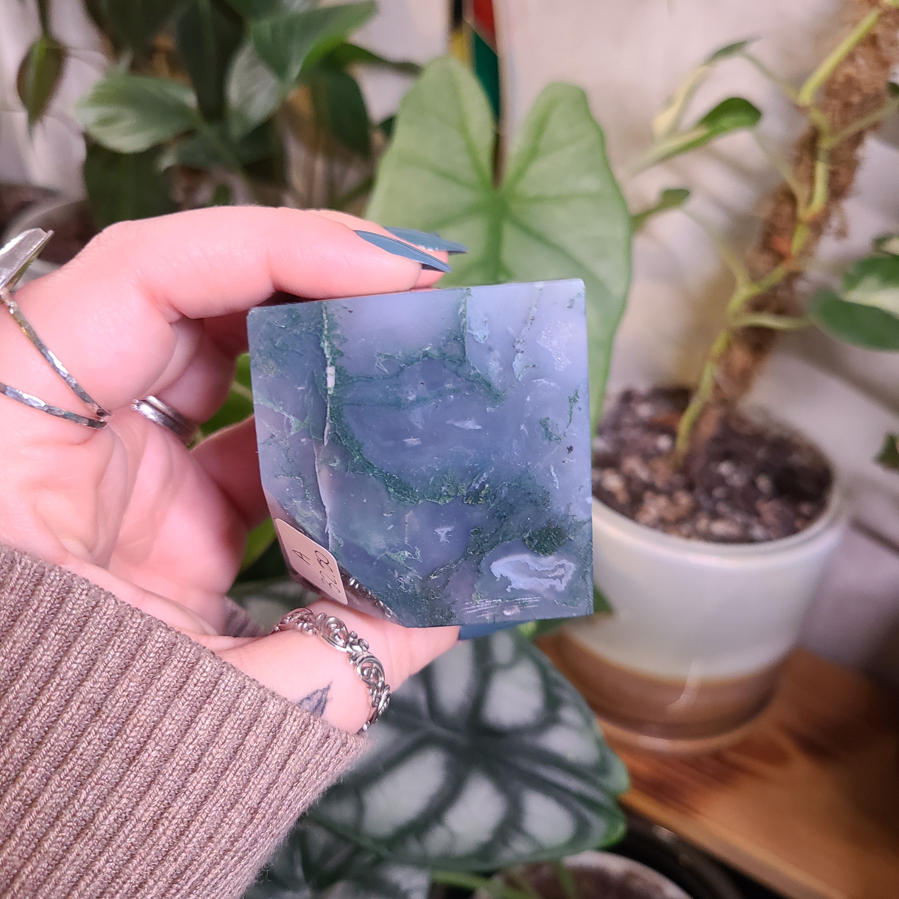 Moss Agate XL Cubes