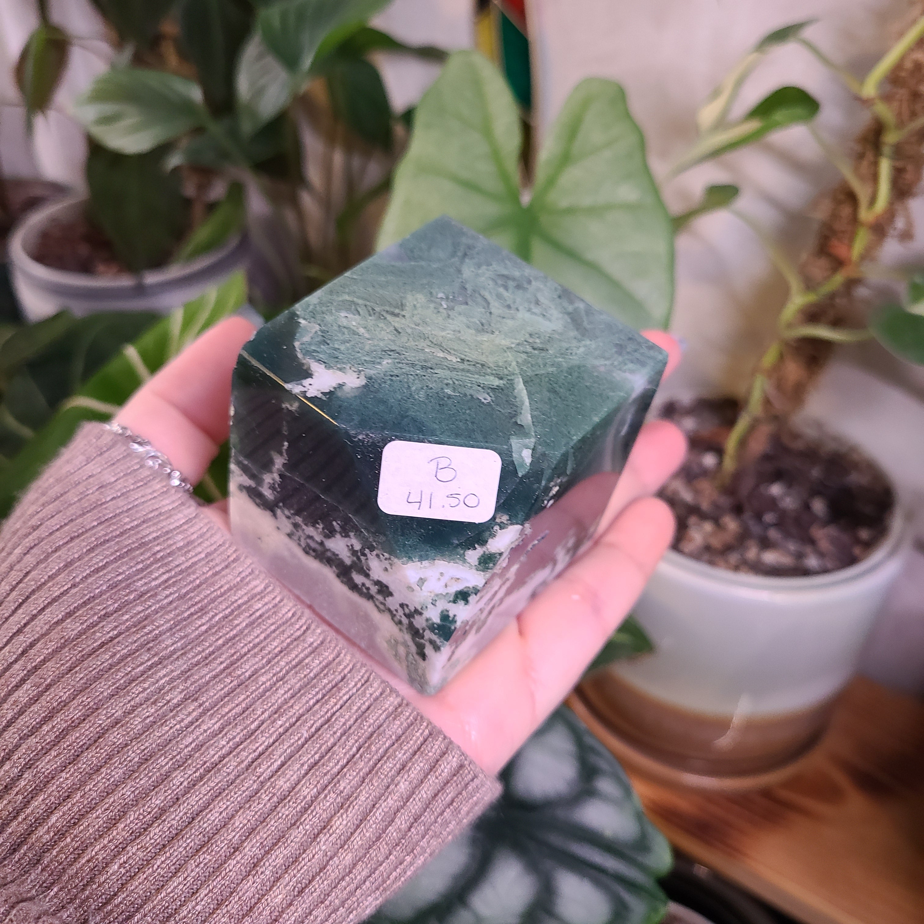 Moss Agate XL Cubes