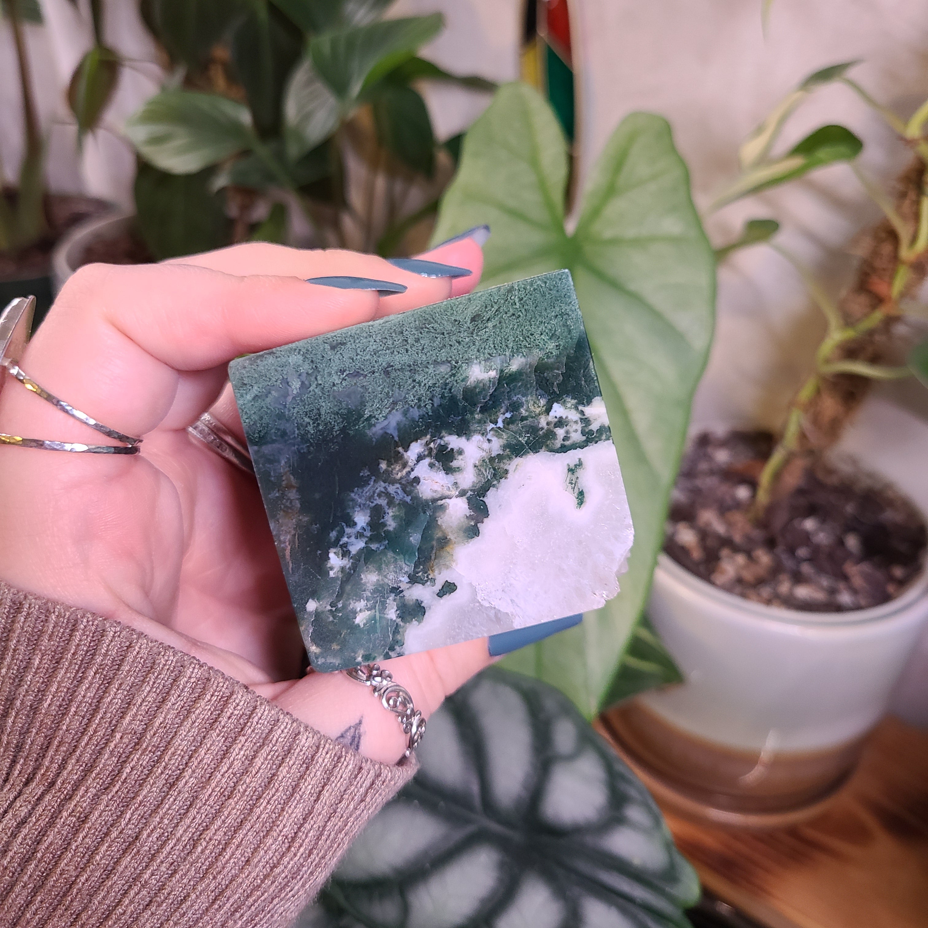 Moss Agate XL Cubes