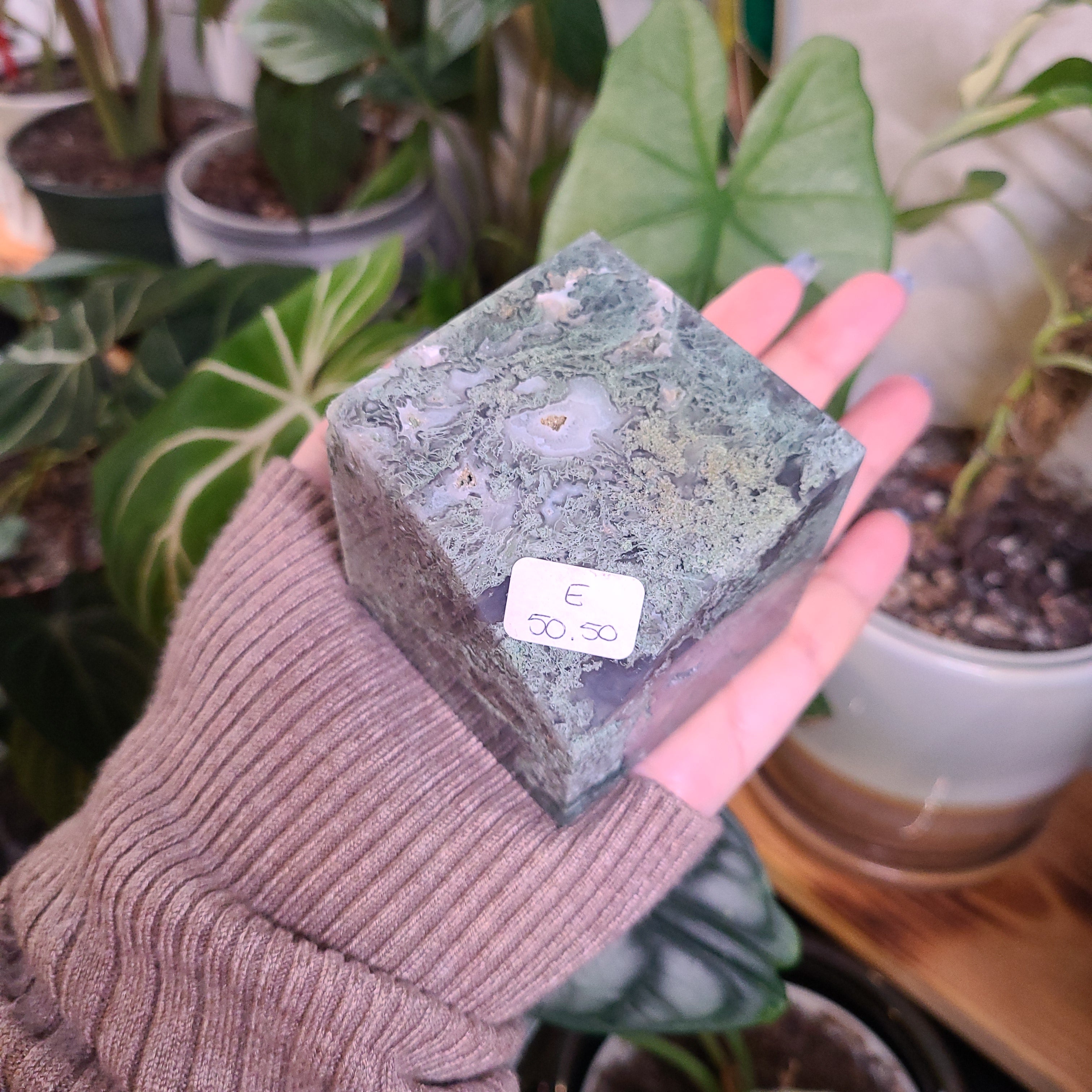 Moss Agate XL Cubes