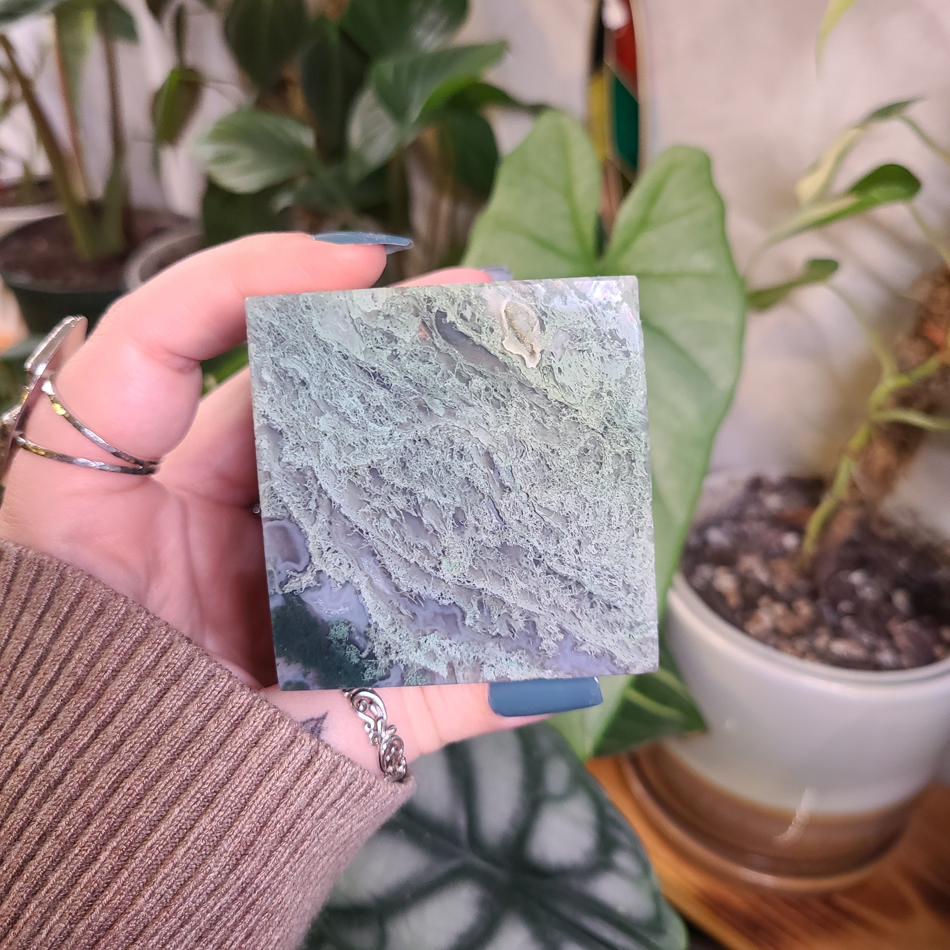 Moss Agate XL Cubes