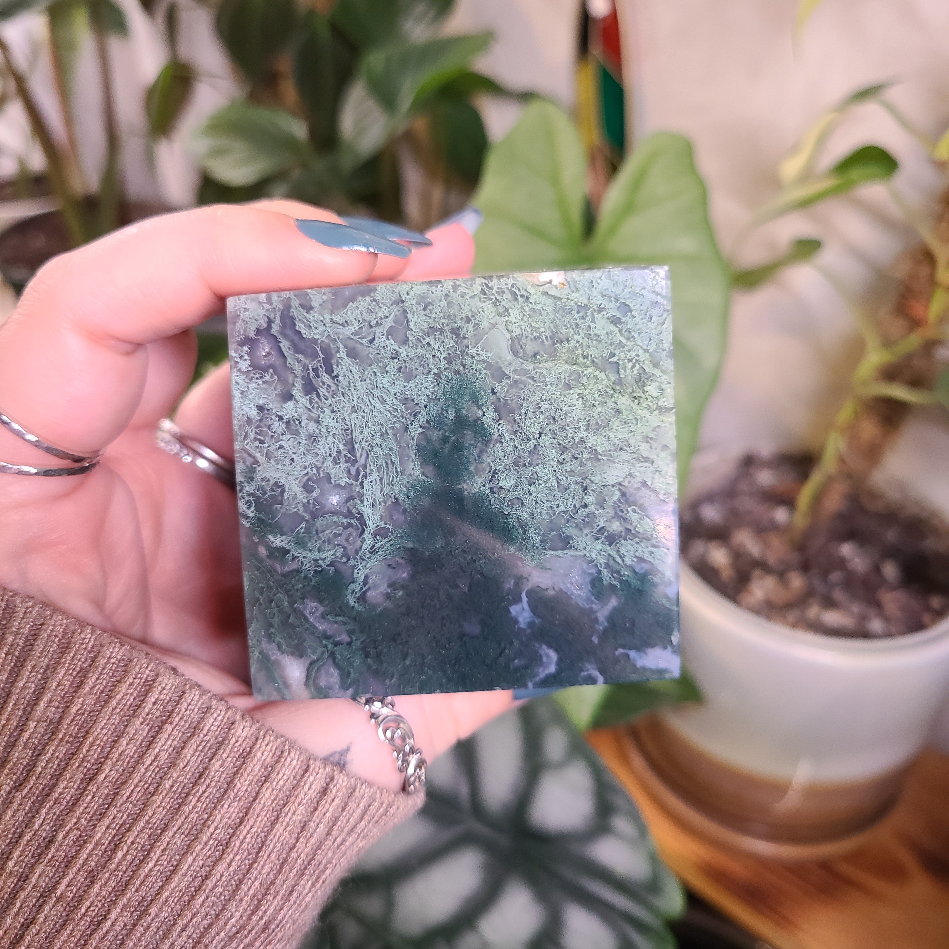 Moss Agate XL Cubes