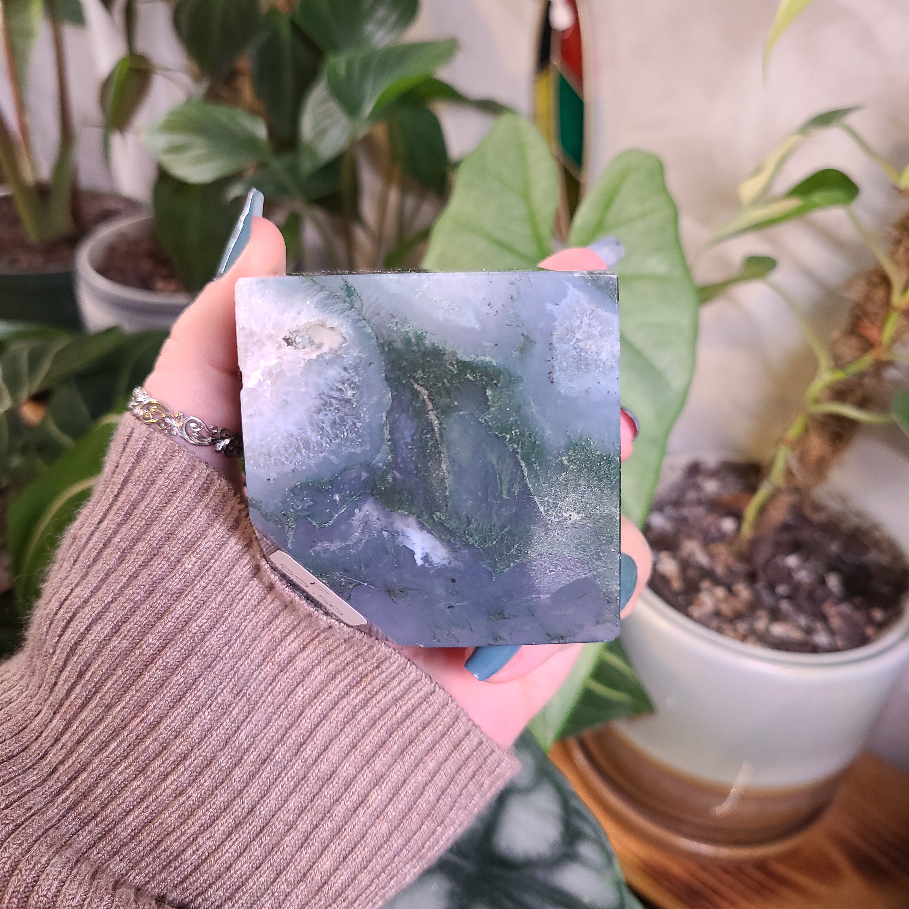 Moss Agate XL Cubes