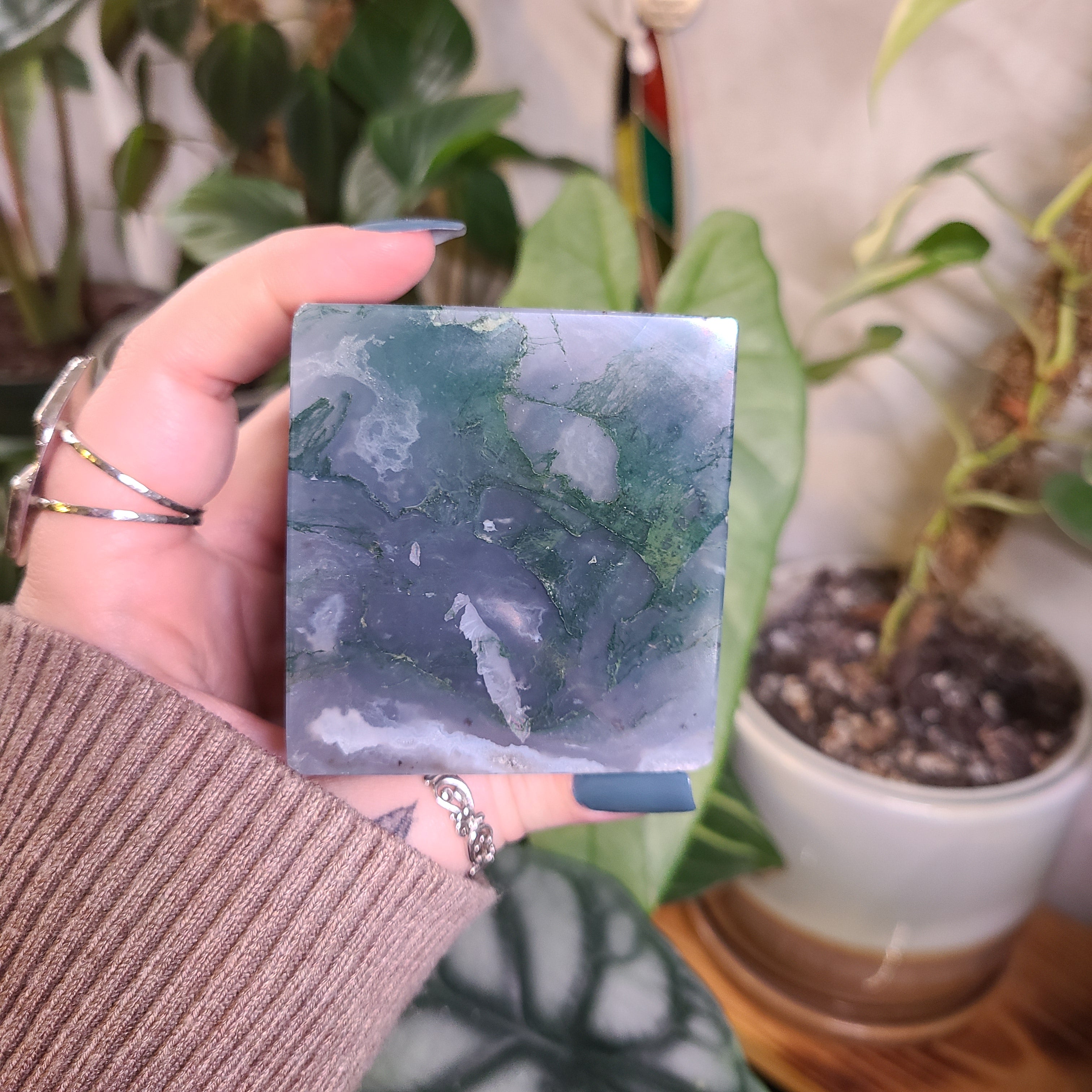 Moss Agate XL Cubes