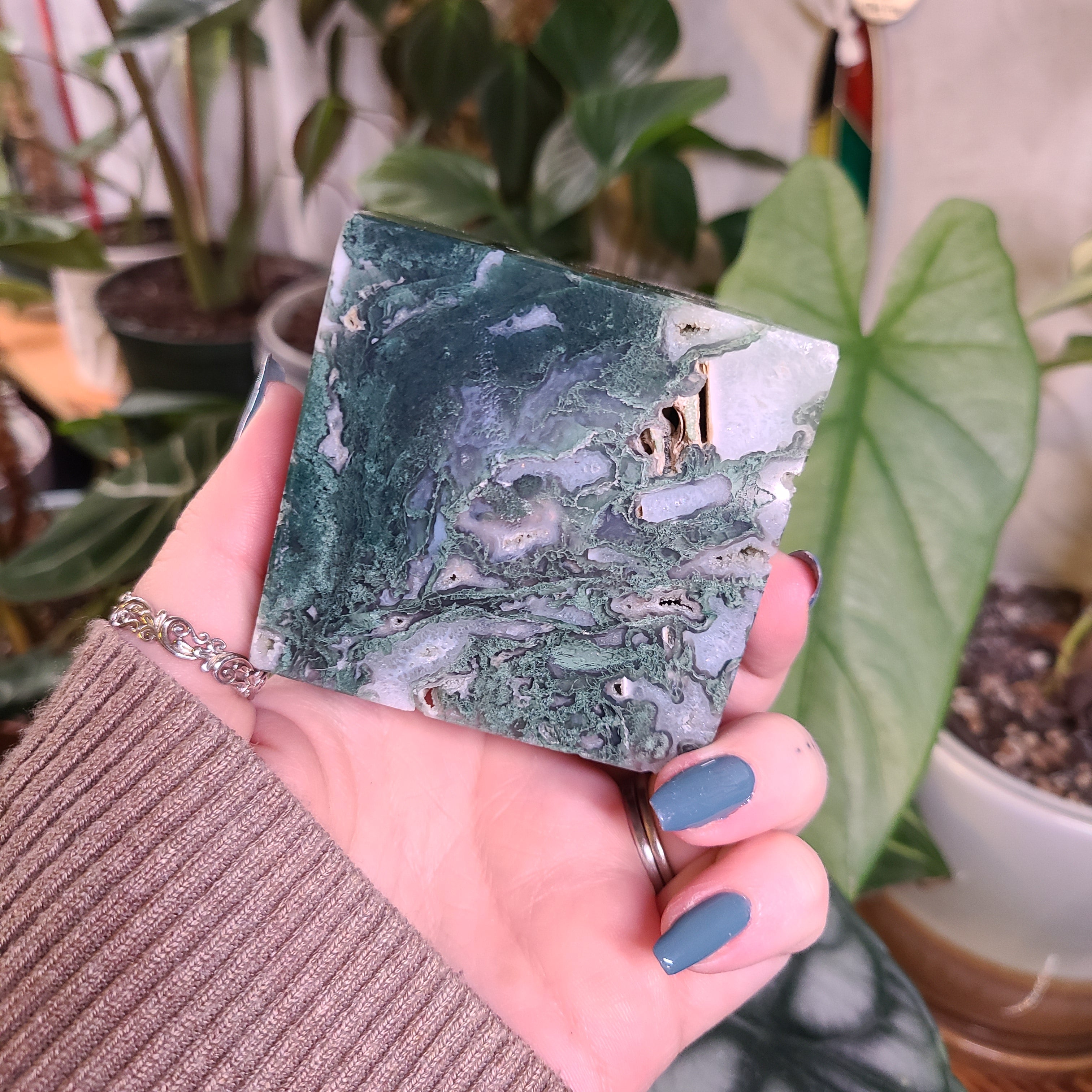 Moss Agate XL Cubes