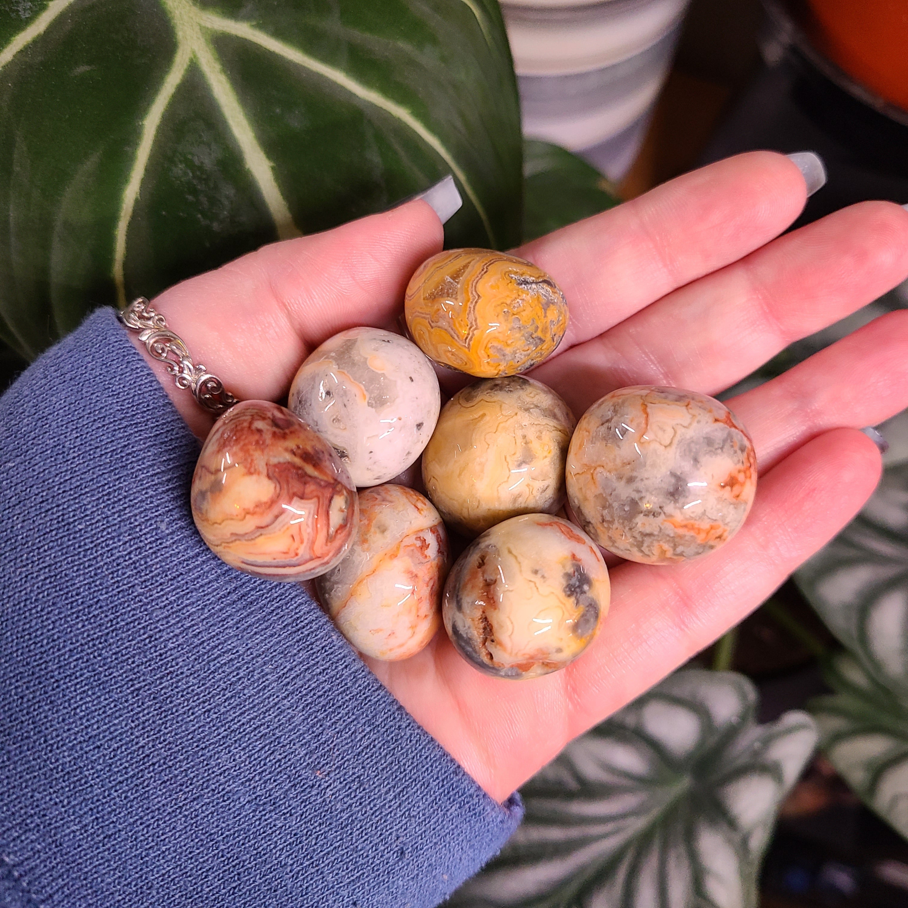 Crazy Lace Agate Tumbles -  Intuitively Chosen