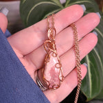 Load image into Gallery viewer, Rhodochrosite Necklace in Copper
