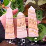 Load image into Gallery viewer, Orange Banded Calcite Obelisks
