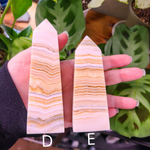 Load image into Gallery viewer, Orange Banded Calcite Obelisks
