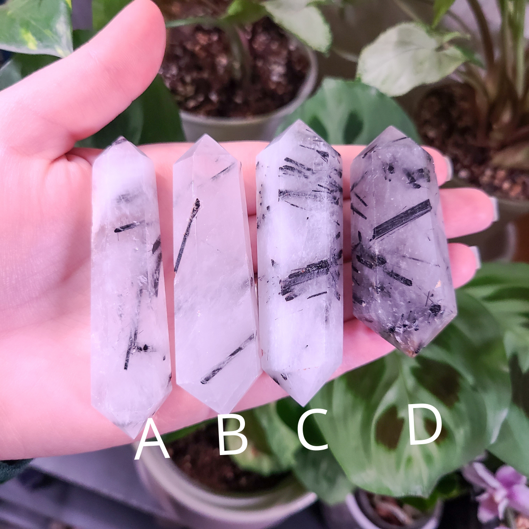 Tourmaline Quartz Double Terminated Points